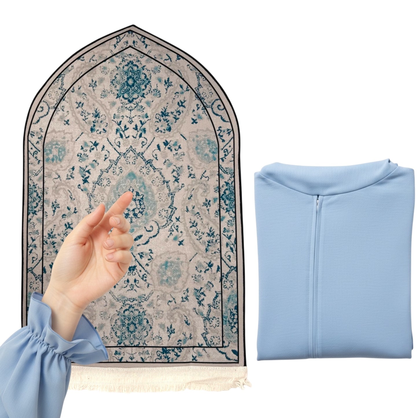 Light Prayer mat + Prayer Dress (Set LM-03)