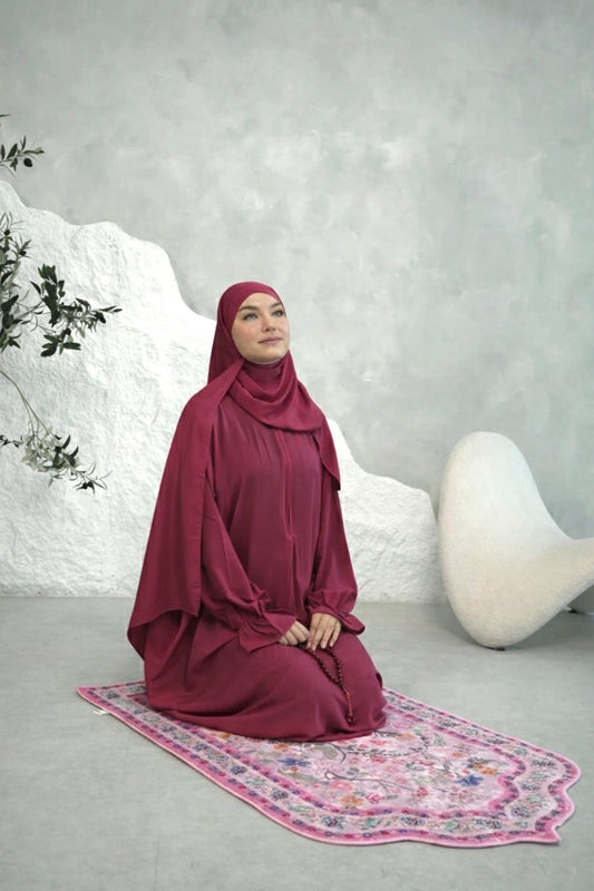 Light Prayer mat + Prayer Dress (Set LM-15)