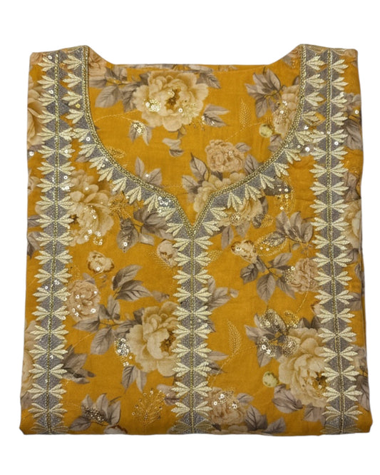 Golden Bloom Embroidered Cotton | قطن مخروز جولدن بلوم