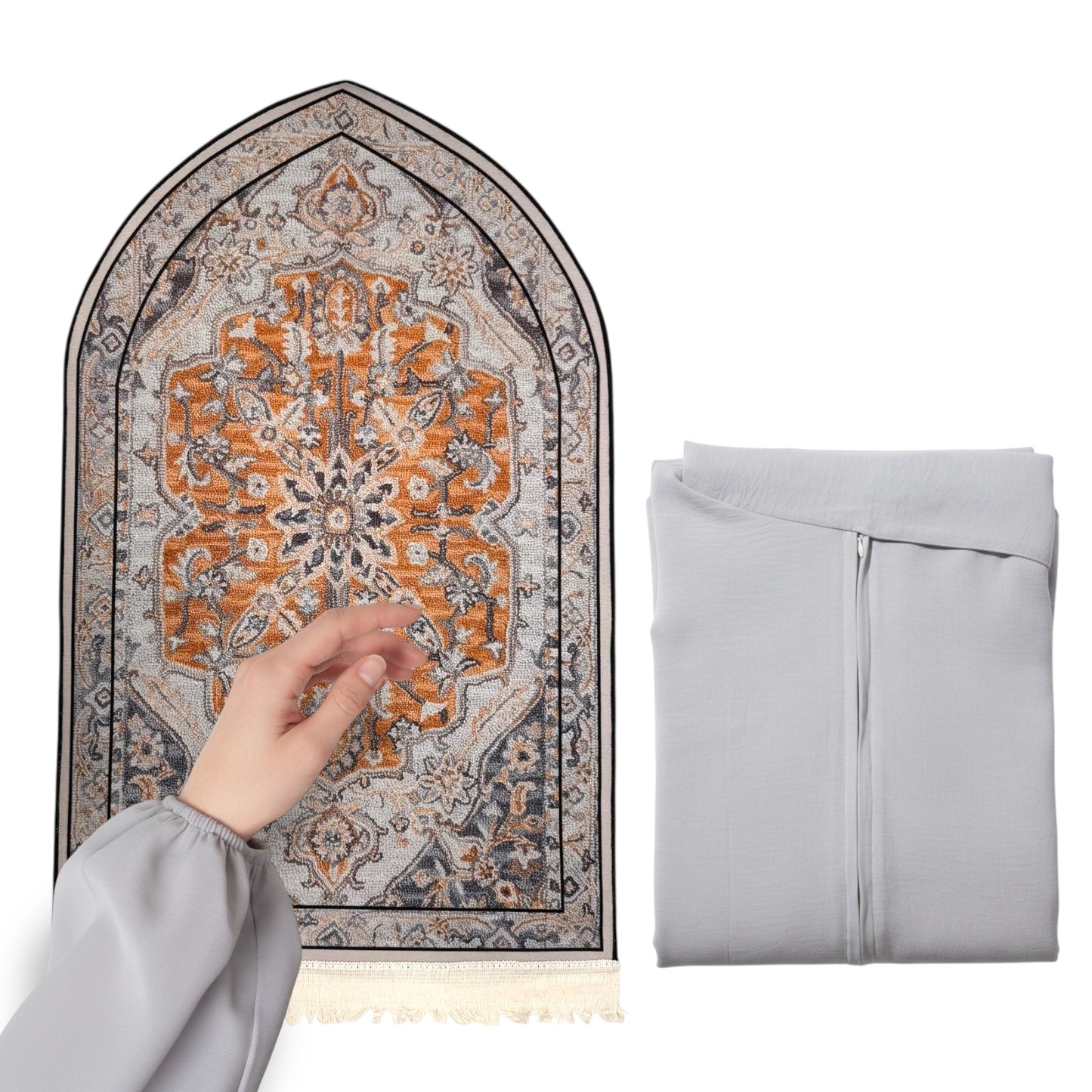 Light Prayer mat + Prayer Dress (Set LM-06)