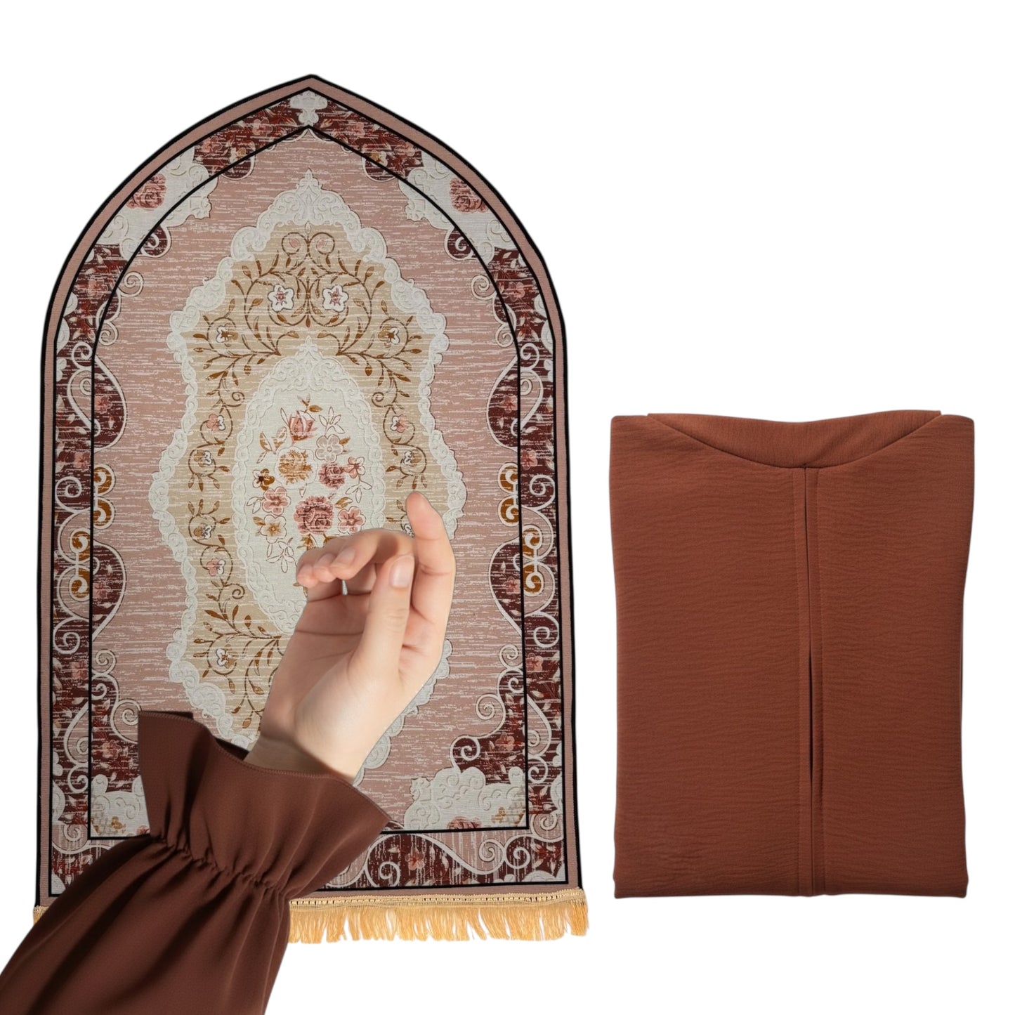 Light Prayer mat + Prayer Dress (Set LM-10)